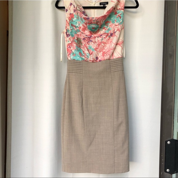 Beautiful Le Château Made-in-Canada Cowl Neck Midi Lined Pencil Dress XXS - Picture 2 of 16